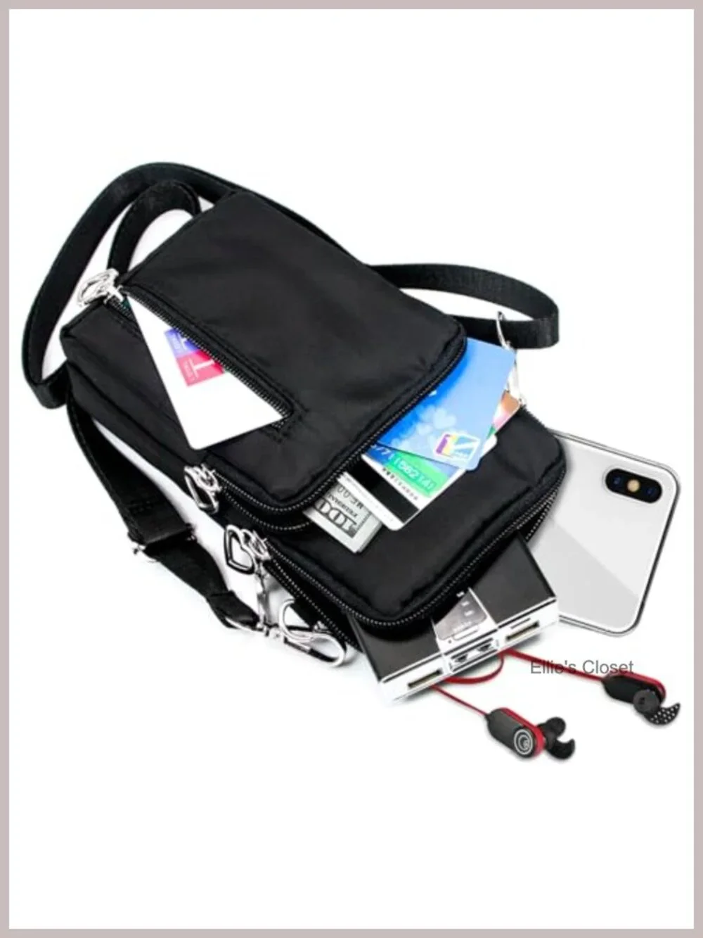 Lightweight Nylon Crossbody Bag with Adjustable Strap